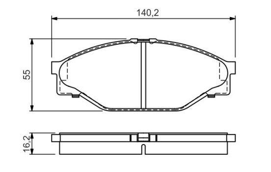 Kit de plaquettes de frein, frein à disque BP104 Bosch
