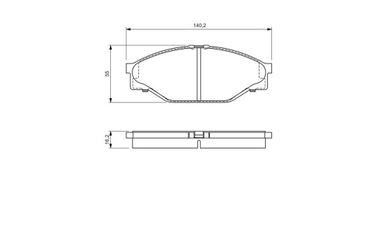 Kit de plaquettes de frein, frein à disque BP104 Bosch, Image 6