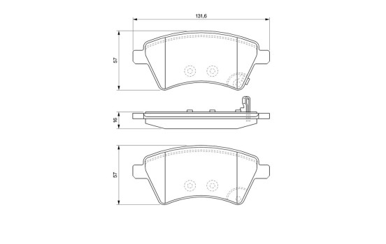 Kit de plaquettes de frein, frein à disque BP1040 Bosch, Image 6