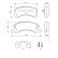 Kit de plaquettes de frein, frein à disque BP1045 Bosch, Vignette 6