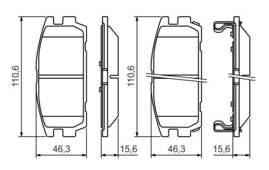 Kit de plaquettes de frein, frein à disque BP1048 Bosch, Image 6