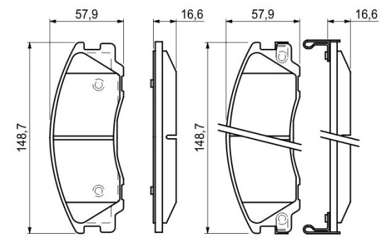 Kit de plaquettes de frein, frein à disque BP1049 Bosch, Image 6