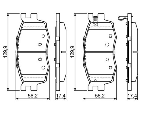 Kit de plaquettes de frein, frein à disque BP1050 Bosch, Image 5