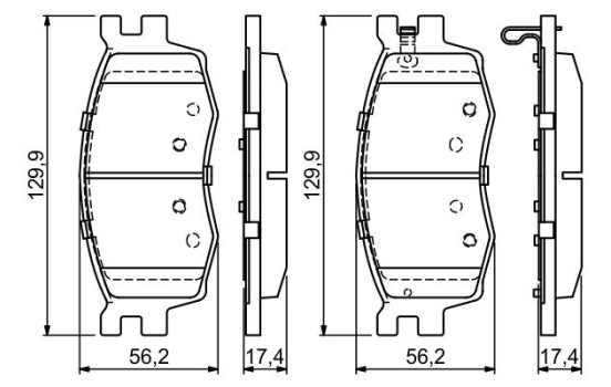 Kit de plaquettes de frein, frein à disque BP1050 Bosch, Image 4