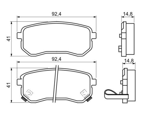 Kit de plaquettes de frein, frein à disque BP1056 Bosch, Image 5