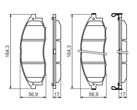 Kit de plaquettes de frein, frein à disque BP1063 Bosch, Image 7