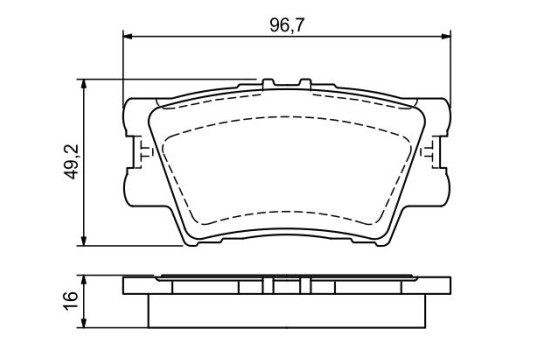 Kit de plaquettes de frein, frein à disque BP1065 Bosch, Image 4