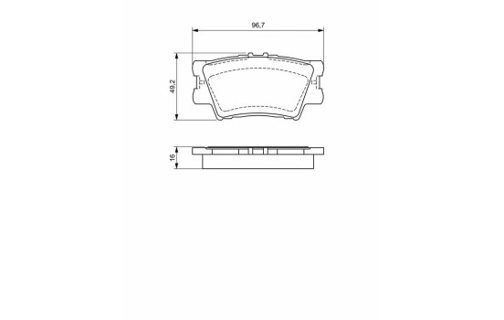 Kit de plaquettes de frein, frein à disque BP1065 Bosch, Image 6