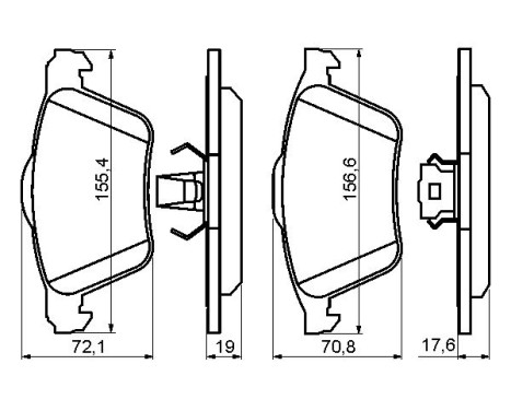 Kit de plaquettes de frein, frein à disque BP1069 Bosch, Image 5