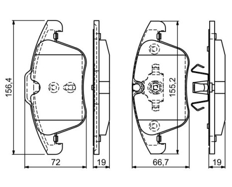 Kit de plaquettes de frein, frein à disque BP1080 Bosch, Image 5