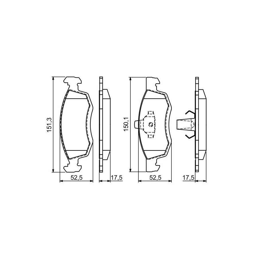 Kit de plaquettes de frein frein disque BP1107 Bosch Winparts