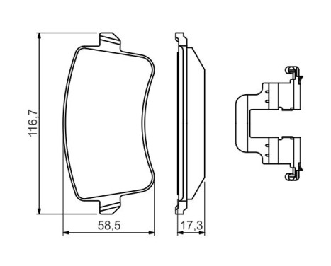 Kit de plaquettes de frein, frein à disque BP1126 Bosch, Image 7