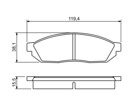 Kit de plaquettes de frein, frein à disque BP1144 Bosch, Image 5