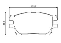 Kit de plaquettes de frein, frein à disque BP1148 Bosch