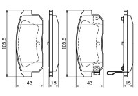 Kit de plaquettes de frein, frein à disque BP1158 Bosch