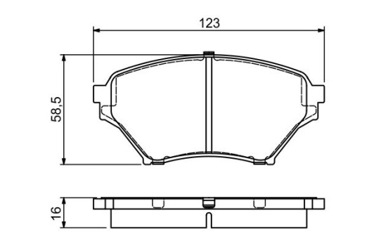 Kit de plaquettes de frein, frein à disque BP1160 Bosch, Image 5