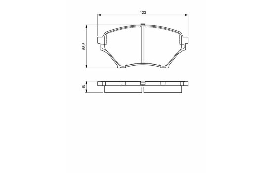 Kit de plaquettes de frein, frein à disque BP1160 Bosch, Image 6