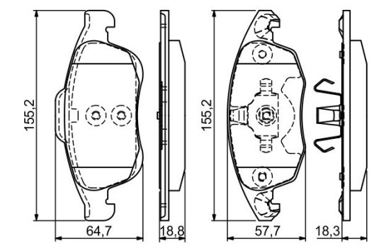 Kit de plaquettes de frein, frein à disque BP1170 Bosch, Image 3