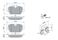 Kit de plaquettes de frein, frein à disque BP1181 Bosch