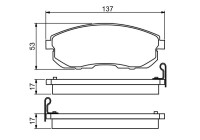 Kit de plaquettes de frein, frein à disque BP1189 Bosch