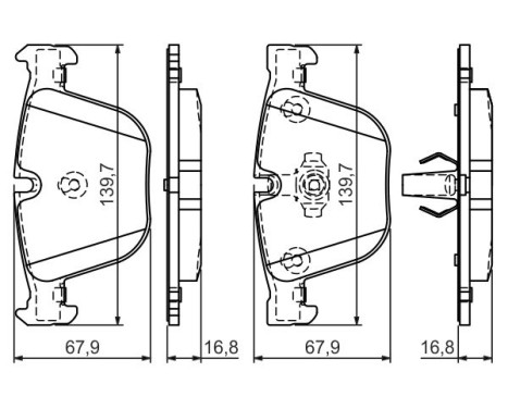 Kit de plaquettes de frein, frein à disque BP1206 Bosch, Image 7