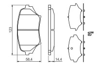 Kit de plaquettes de frein, frein à disque BP1212 Bosch