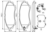 Kit de plaquettes de frein, frein à disque BP1213 Bosch