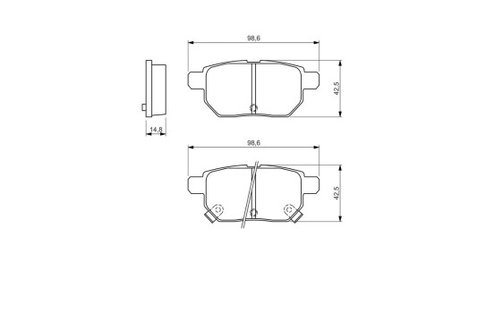 Kit de plaquettes de frein, frein à disque BP1218 Bosch, Image 8