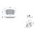 Kit de plaquettes de frein, frein à disque BP1221 Bosch, Vignette 5