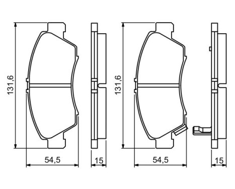 Kit de plaquettes de frein, frein à disque BP1234 Bosch, Image 7