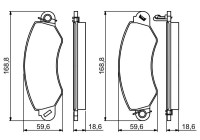 Kit de plaquettes de frein, frein à disque BP1236 Bosch