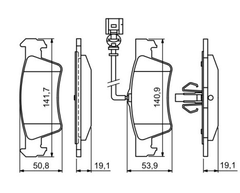 Kit de plaquettes de frein, frein à disque BP1237 Bosch, Image 7