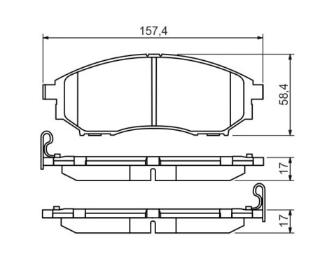 Kit de plaquettes de frein, frein à disque BP1244 Bosch, Image 7