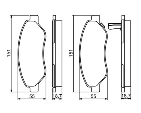 Kit de plaquettes de frein, frein à disque BP1253 Bosch, Image 7