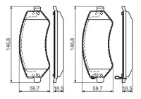Kit de plaquettes de frein, frein à disque BP1265 Bosch