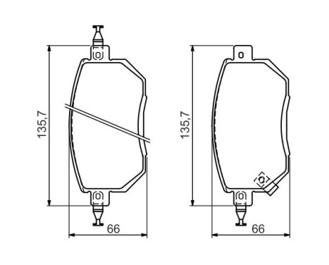 Kit de plaquettes de frein, frein à disque BP1274 Bosch, Image 2