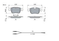 Kit de plaquettes de frein, frein à disque BP1279 Bosch
