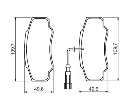 Kit de plaquettes de frein, frein à disque BP1299 Bosch, Image 7