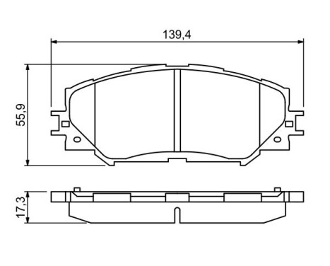 Kit de plaquettes de frein, frein à disque BP1303 Bosch, Image 7