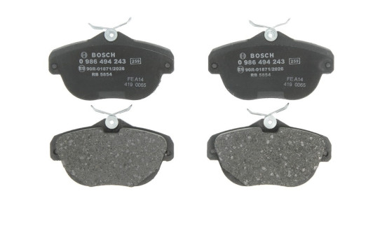 Kit de plaquettes de frein, frein à disque BP1306 Bosch