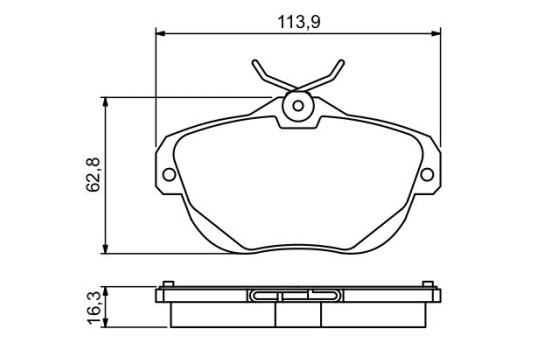 Kit de plaquettes de frein, frein à disque BP1306 Bosch, Image 2