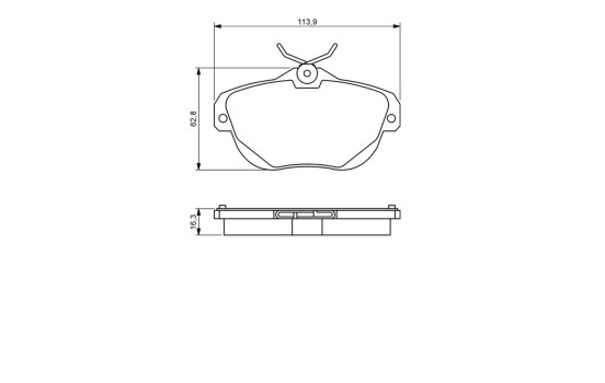 Kit de plaquettes de frein, frein à disque BP1306 Bosch, Image 7