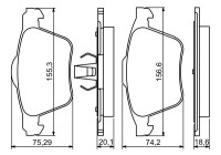 Kit de plaquettes de frein, frein à disque BP1307 Bosch
