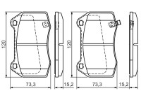 Kit de plaquettes de frein, frein à disque BP1312 Bosch
