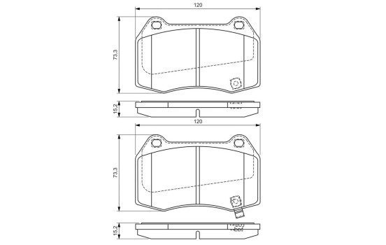 Kit de plaquettes de frein, frein à disque BP1312 Bosch, Image 2