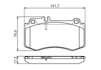 Kit de plaquettes de frein, frein à disque BP1329 Bosch