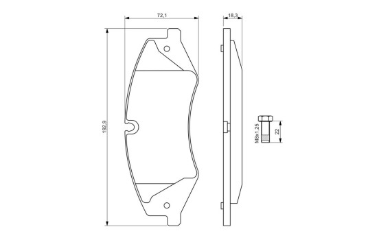 Kit de plaquettes de frein, frein à disque BP1330 Bosch, Image 6