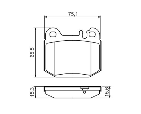Kit de plaquettes de frein, frein à disque BP1332 Bosch, Image 5