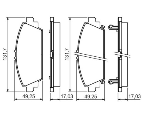 Kit de plaquettes de frein, frein à disque BP1336 Bosch, Image 5