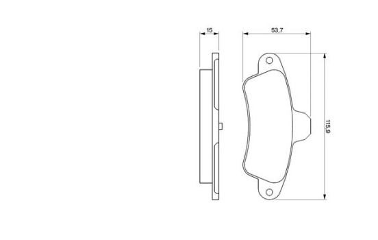 Kit de plaquettes de frein, frein à disque BP136 Bosch